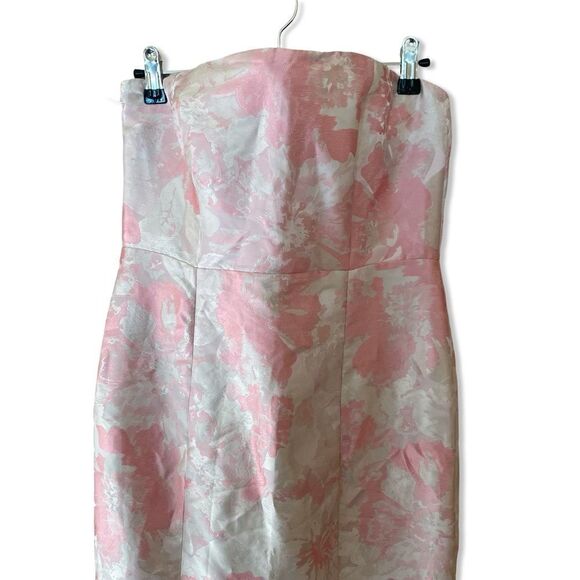 Lovers and Friends Urgonia Gown Pink Tonal brocade strapless mermaid Revolve S - Picture 7 of 13